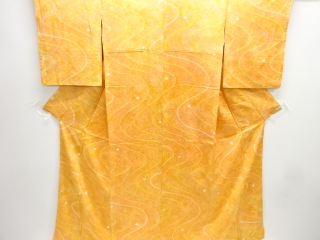 絞り流水模様小紋着物